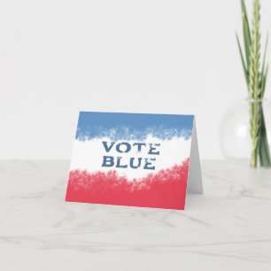 Tarjeta De Agradecimiento Pequeño voto patriótico azul político