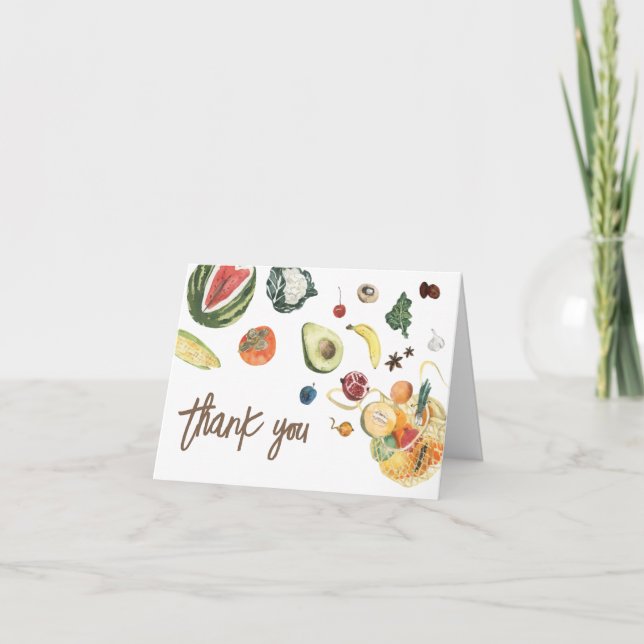 Tarjeta De Agradecimiento Pequeños agricultores locales comercializan Baby S (Anverso)