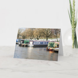 Tarjeta De Agradecimiento Pequeños botes Canal Congelado