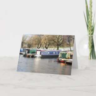 Tarjeta De Agradecimiento Pequeños botes Canal Congelado