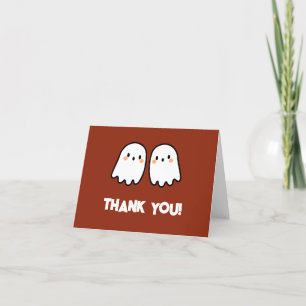 Tarjeta De Agradecimiento Pequeños fantasmas dobles problemas gemelos Baby S
