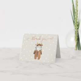 Tarjeta De Agradecimiento Pequeños Navidades de renos en Baby Shower