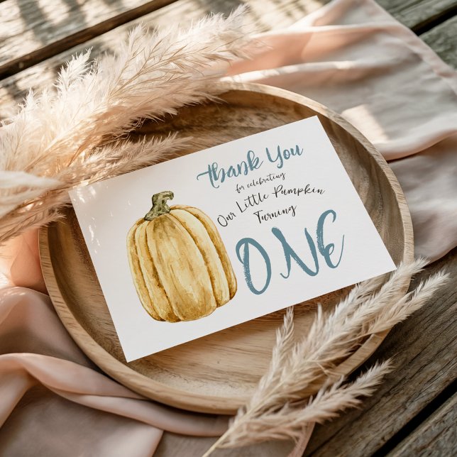 Tarjeta De Agradecimiento Pequeños Niños Calabaza Otoño Cumpleaños Gracias (Subido por el creador)