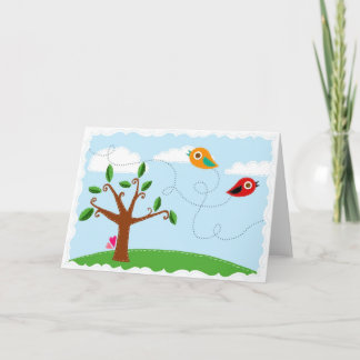 Tarjeta De Agradecimiento Pequeños pájaros