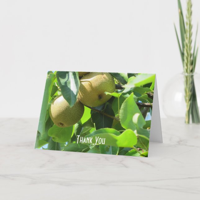 Tarjeta De Agradecimiento Peras de Verano (Anverso)