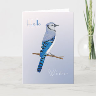 Tarjeta De Agradecimiento Perching Blue Jay Folded Thank You Card