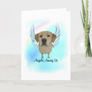 Tarjeta De Agradecimiento Pérdida del Mascota Angel Dog recuperador de Labra