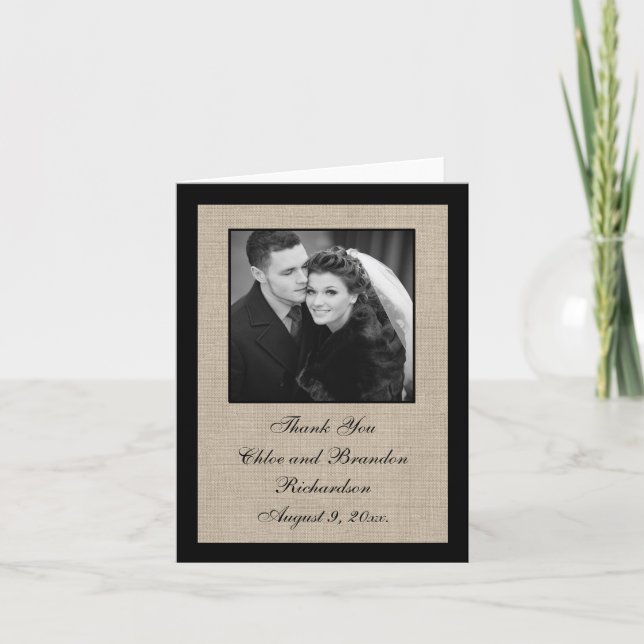 Tarjeta de agradecimiento perfecta para Burlap (Anverso)