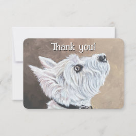 Tarjeta De Agradecimiento Perfil B de Westie