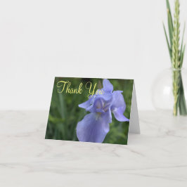 Tarjeta De Agradecimiento Periwinkle Iris Flower Boda Gracias