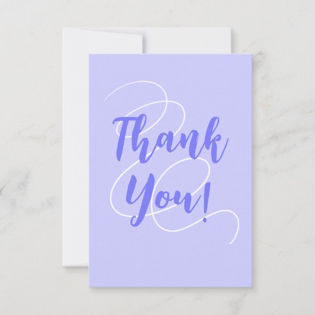 Tarjeta de agradecimiento Periwinkle Purple (Anverso)