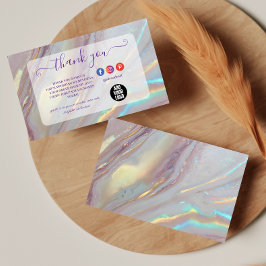 Tarjeta De Agradecimiento Perla Mármol Moderno Profesional