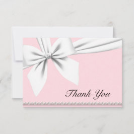 Tarjeta De Agradecimiento Perlas Elegantes Rosadas Tiffany Perlas Elegantes 