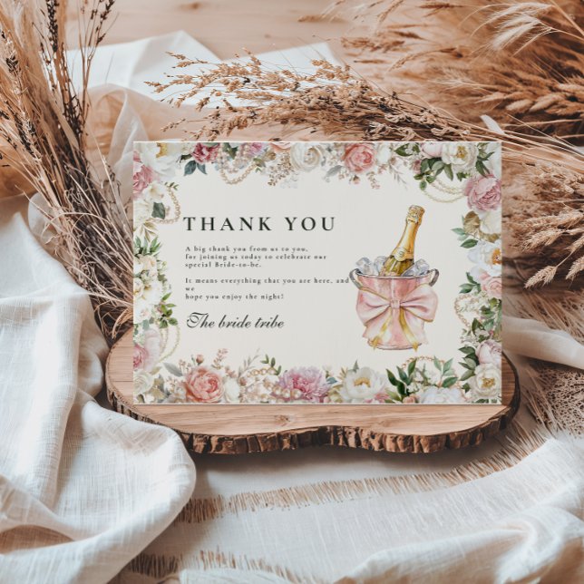 Tarjeta De Agradecimiento Perlas y novia del Prosecco (Subido por el creador)