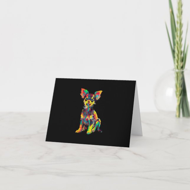 Tarjeta De Agradecimiento perrito chihuahua (Anverso)