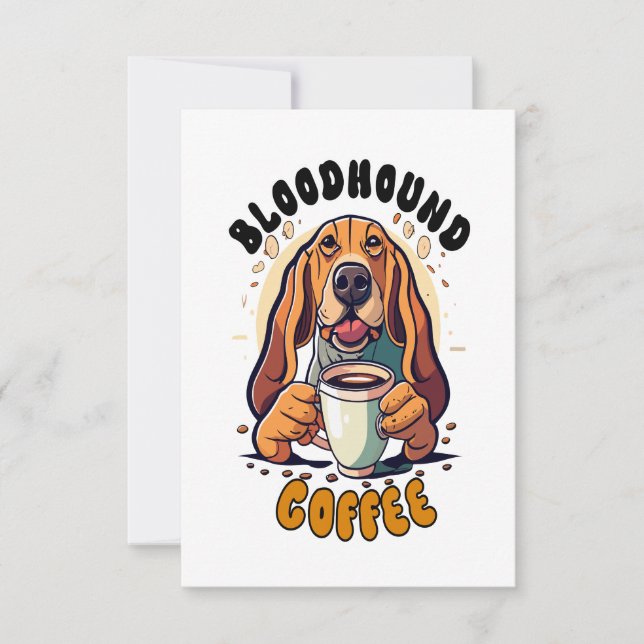 Tarjeta De Agradecimiento Perro budista gracioso bebiendo café (Anverso)