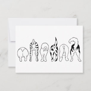 Tarjeta De Agradecimiento Perro Butts