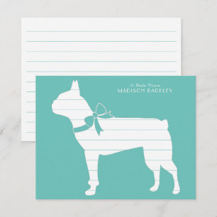 Tarjeta De Agradecimiento Perro Cachorro Boston Terrier