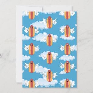 Tarjeta De Agradecimiento Perro Caliente de Dibujos Animados para Fiesta de 