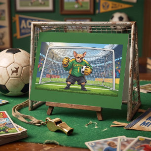 Tarjeta De Agradecimiento Perro Chihuahua Divertido Portero de Fútbol