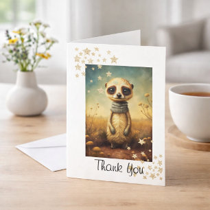 Tarjeta De Agradecimiento Perro Cute Prairie