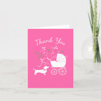Perro Dachshund Weiner Perro Baby Shower Chica ros