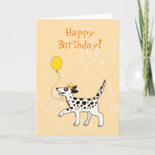 Tarjeta De Agradecimiento Perro dálmata desea feliz cumpleaños
