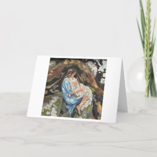 Tarjeta De Agradecimiento Perro de abrazo de chica