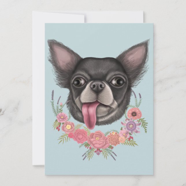 Tarjeta De Agradecimiento Perro de adormidera (Anverso)