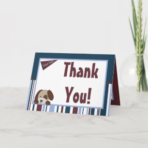 Tarjeta De Agradecimiento Perro de cachorro de la liga de liras de cartas do