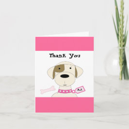 Tarjeta De Agradecimiento Perro de Dibujos Animados Genial Gracias