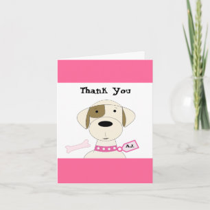 Tarjeta De Agradecimiento Perro de Dibujos Animados Genial Gracias