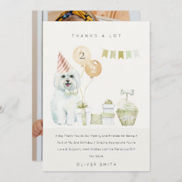 Tarjeta De Agradecimiento Perro de óxido verde lindo cualquier edad Fiesta d