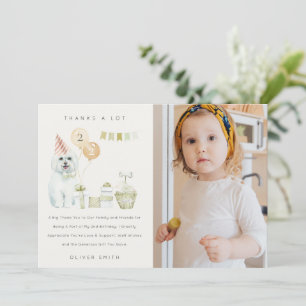 Tarjeta De Agradecimiento Perro de óxido verde lindo cualquier edad Fiesta d