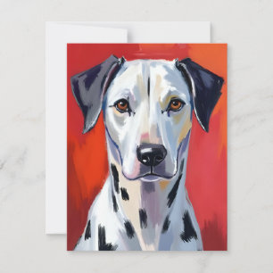 Tarjeta De Agradecimiento Perro de Pintura Dálmata Mascota