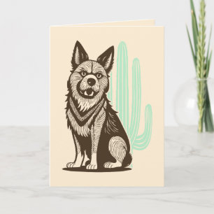 Tarjeta De Agradecimiento perro del desierto