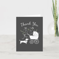 Perro delgado Dachshund Perro Baby Shower Neutral 