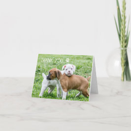 Tarjeta De Agradecimiento Perro Gracias Cartas - Perro Boxer