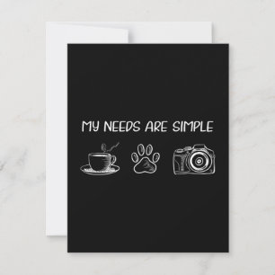 Tarjeta De Agradecimiento Perro Lover  Mis Necesidades Son Bulldog De Café S