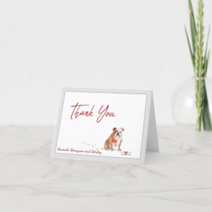Tarjeta De Agradecimiento Perro Mascota de Bulldog inglés personaliza la cin
