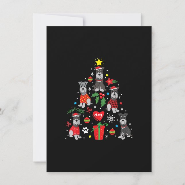 Tarjeta De Agradecimiento Perro Mascota gracioso adorno de árbol de Navidad  (Anverso)
