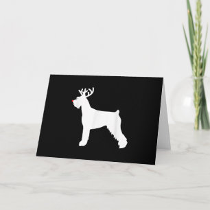 Tarjeta De Agradecimiento perro navidad de renos schnauzer gigante