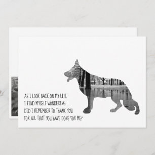 Tarjeta De Agradecimiento Perro pastor alemán negro