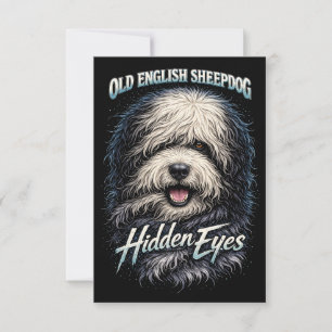 Tarjeta De Agradecimiento Perro pastor inglés antiguo