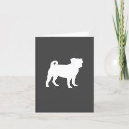 Tarjeta De Agradecimiento Perro Pug Tema de Baby Shower Puppy Género Neutral