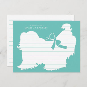 Tarjeta De Agradecimiento Perro Shih-Tzu con pelo largo