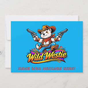 Tarjeta De Agradecimiento Perro vaquero Westie salvaje