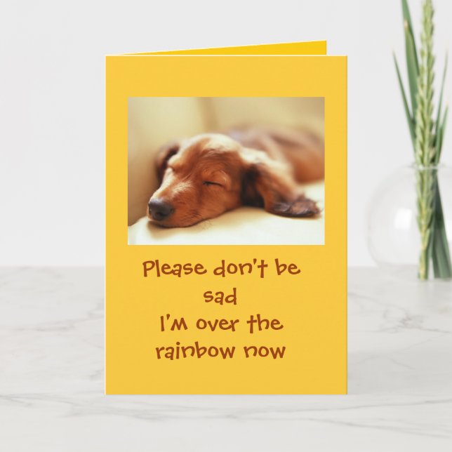 Tarjeta De Agradecimiento Perros que pasan el arco iris (Anverso)
