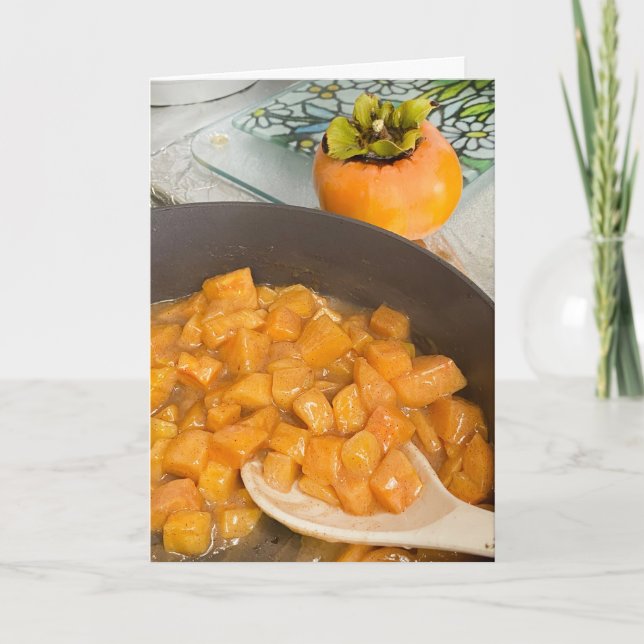 Tarjeta De Agradecimiento Persimmon Compote (Anverso)