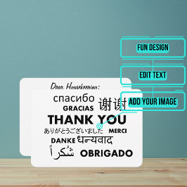 Tarjeta De Agradecimiento Personal del hotel y servicio de limpieza